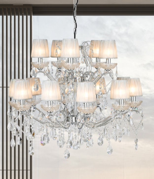 W 오베르 갓 15등(900파이 크롬/골드) 크리스탈샹들리에 대형샹들리에