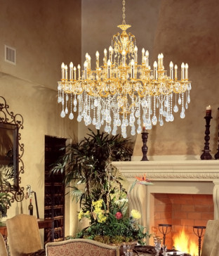 W 루카 35등 대형샹들리에 골드샹들리에
