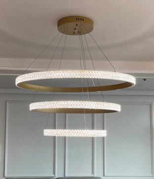 W 프롤 3단(골드) 거실전등