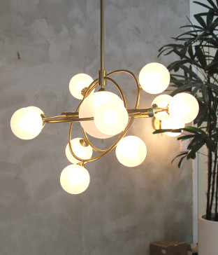 W 갤럭시 12등 인테리어거실등, 식탁등 (전구포함)