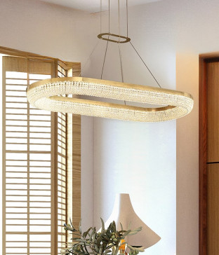 W 비스로 크리스탈 펜던트 식탁조명 LED 40W